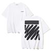 1189 Off-White 2025 Summer New Wave Stripe Pattern Printed Short Sleeved T-shirt for Men and Women