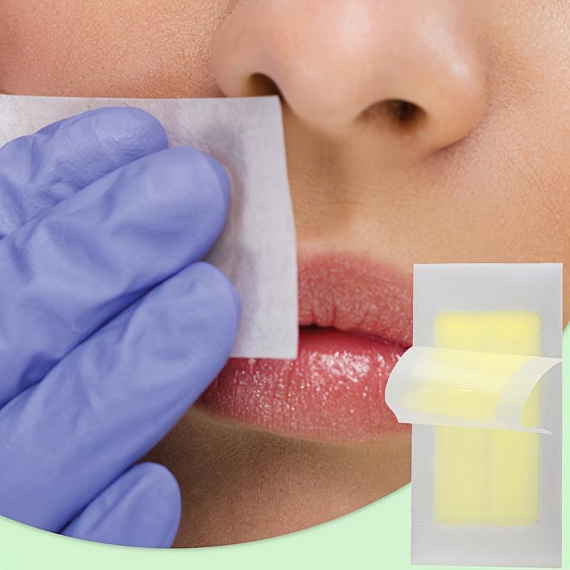 Зеленые алоэ вера восковые полоски для удаления волос готовые к использованию отшелушивающие для лица бровей губ не раздражающие 20 маленьких штук