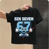 Смешная Six Seven Итальянская Brainrot 67 Графический Принт Число Футболка МальчикДевочка Летняя Короткий Рукав Детская Свободная Удобная Футболка Топ