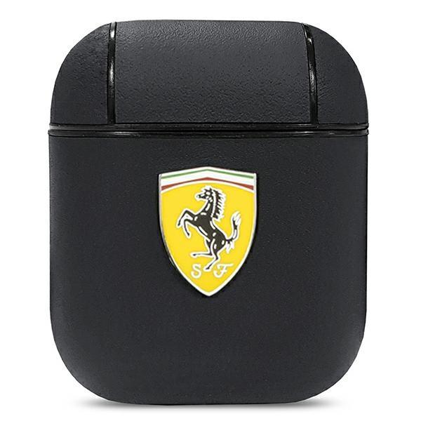 Ferrari Fesa2Lebk Чехол для AirPods 1/2 черный/Black Кожа On Track