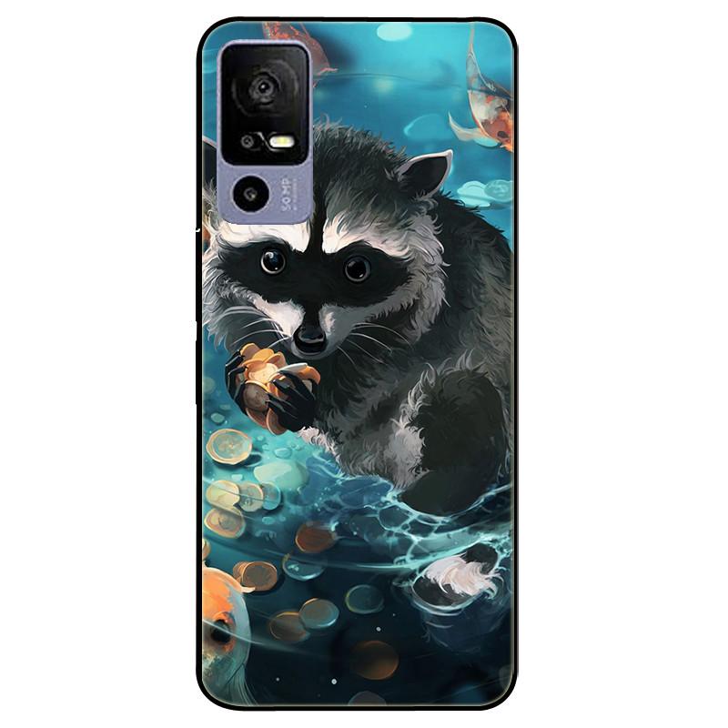 Capa For TCL 40 NxtPaper 5G 2023 Lion Cat Soft Case Silicone Black Covers For TCL 40 NxtPaper 5G 40 NxtPaper Coque Fusion Bumper