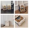 North Bag Мини кроссбоди с цветными блоками и кошкой: Милая мультяшная наплечная сумка для мобильного телефона