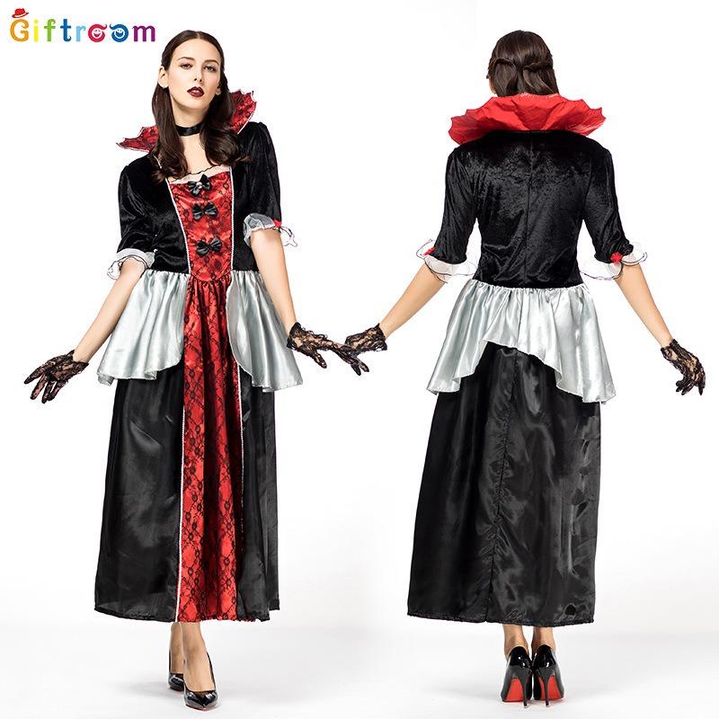 Halloween Adult Costumes Witch Demon Clothes, Gothic Vampire Witch Ghost Festival Party Costumes