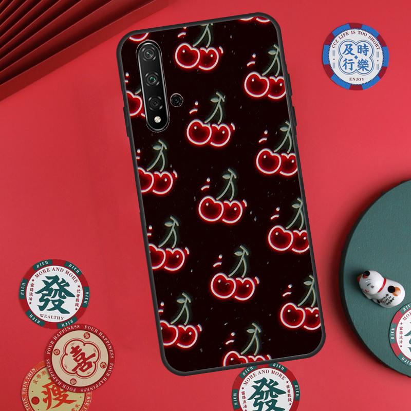 Чехол с узором из вишни для Huawei Nova Y73 Y72 Y61 Y91 Y90 Y70 Y60 12s 12i 11i 8i 9 10 SE P60 Pro P30 P40 Lite