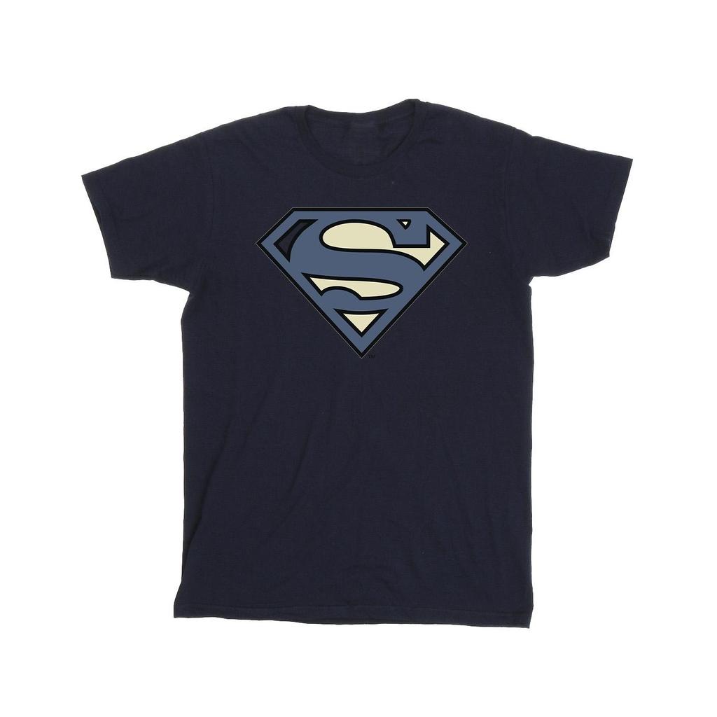 DC Comics Mens Superman Indigo Blue Logo T-Shirt