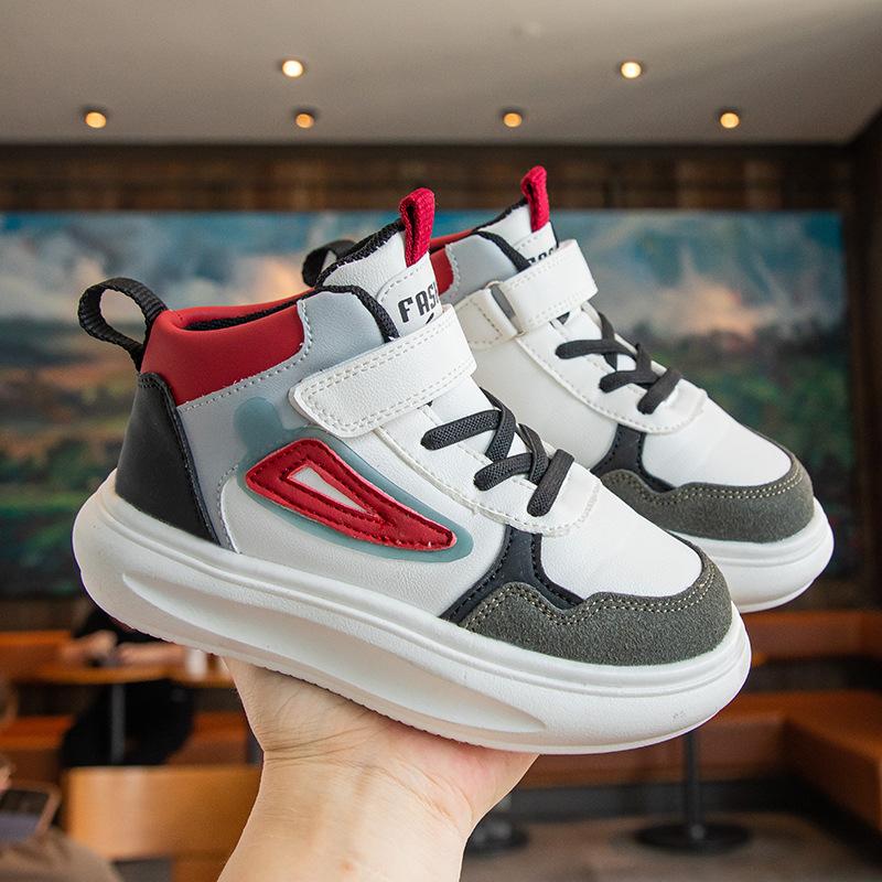 Детские кроссовки для мальчиков, скейтборд, высокие модные детские кроссовки для спорта на открытом воздухе для девочек, тенниса, ходьбы, повседневные вентилируемые кроссовки для бега