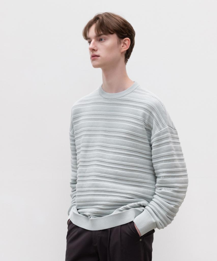 MINAV Punched Round Long Sleeve Knit [Mint]