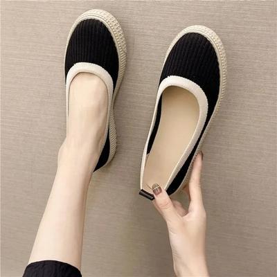 Модные женские мокасины с круглым носком и толстой подошвой 3 см. Женские туфли для отдыха. Мягкая дышащая обувь для ленивых рыбаков.