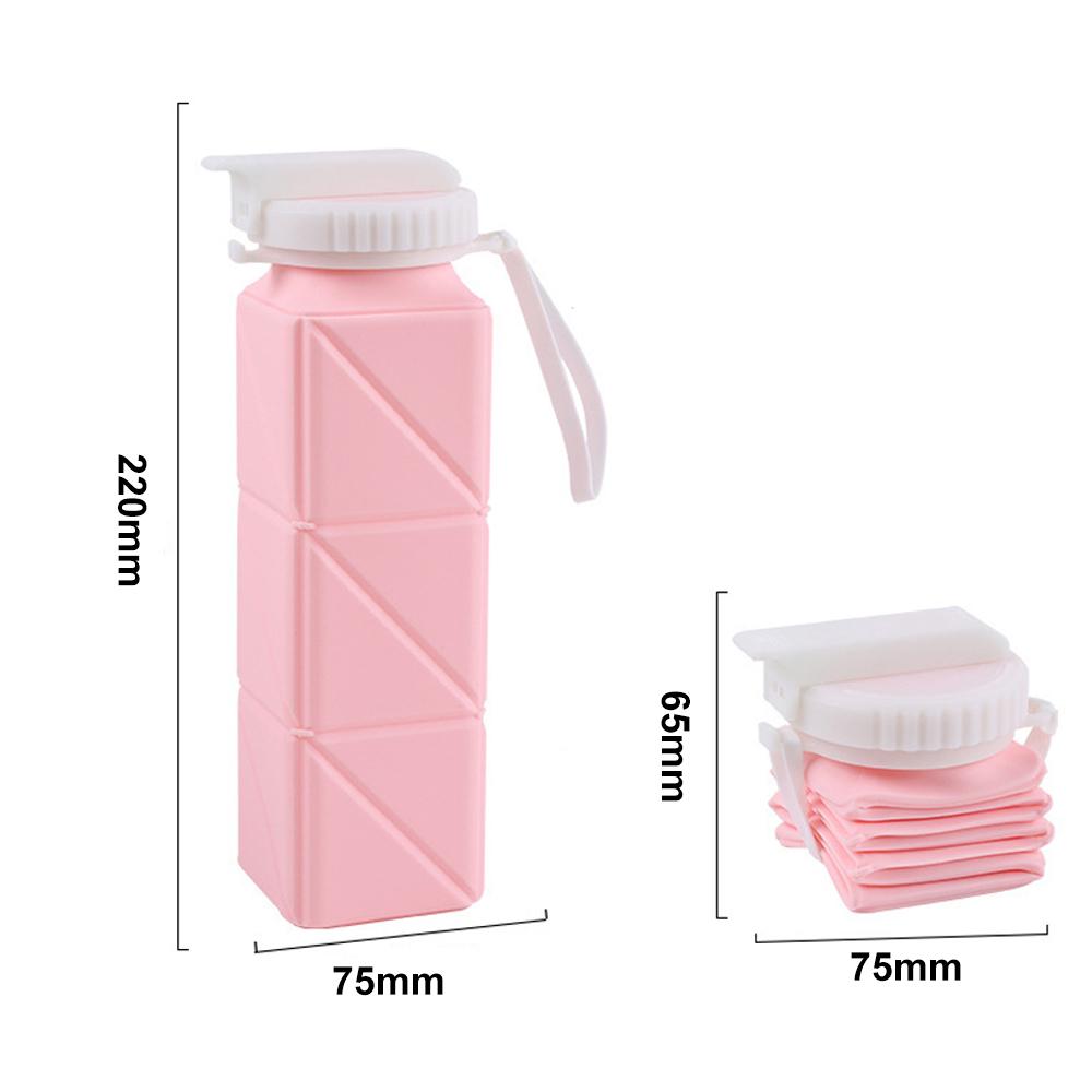 Collapsible Water Bottles Portable Silicone Travel Bottles Leakproof Reusable Water Cups for Gym