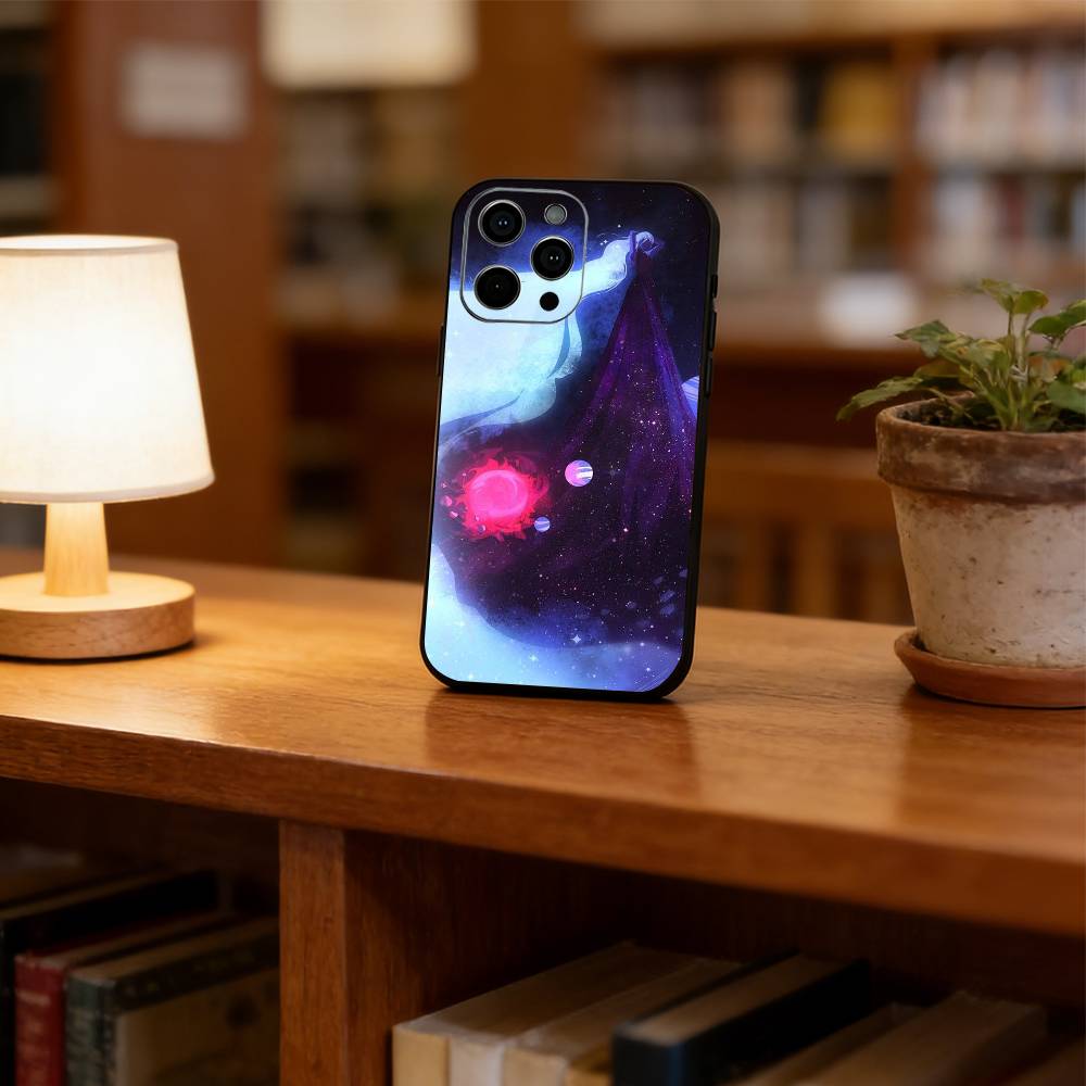 Dark Art Style Phone Case For iPhone 17,16,15,14,13,12,11 Plus,Pro Max,XS,Soft Silicone Black Cover