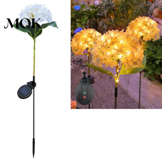 All Season Outdoor Lights Fairy Hydrangea Lights, Solar Garden Stake Waterproof LED Flower Light, Colorful Lamp for Patio Lawn Pathway Decor
