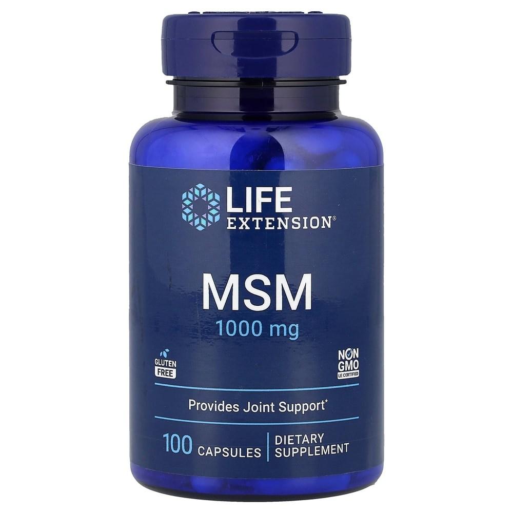 Life Extension MSM 1000mg Methylsulfonylmethane 100 Capsules 1 pcs