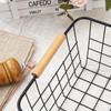 Металлическая железная проволочная корзина прямоугольная контейнер для мелочей настольная корзина для хранения для ванной комнаты кухни