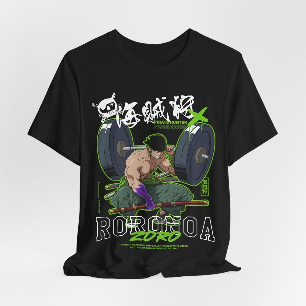 Мотивационная футболка Zoro Gym, Футболка для тренировок, Фитнес-подарок, Унисекс одежда для активного отдыха,