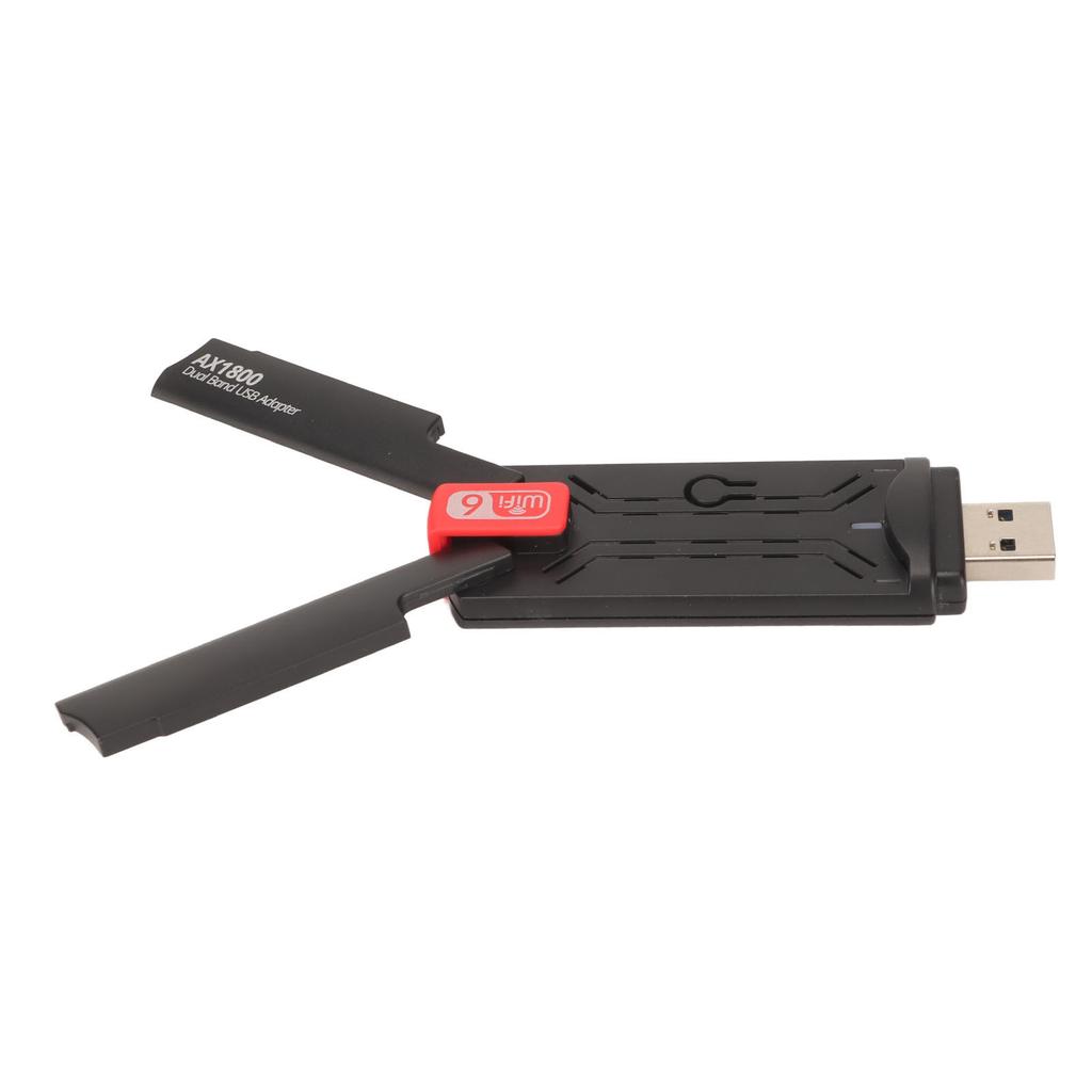 1800Mbps Dual Band WiFi Adapter with Dual 3dbi Antennas 2.4GHz 5GHz USB3.0 Interface WiFi 6 Adapter for PC Laptops