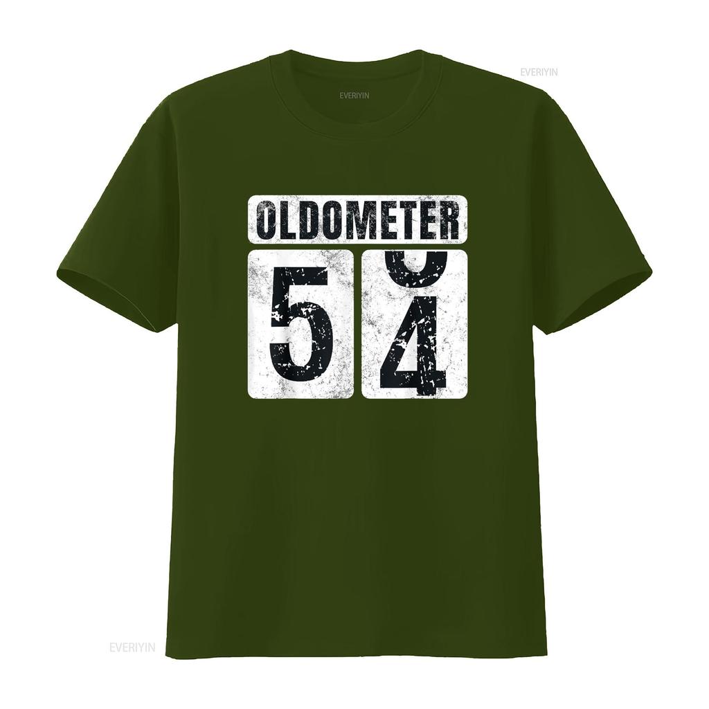 Oldometer 54 Футболка Винтажная Смешная Идея для 54-го Дня Рождения винтажный Стиранный с принтом мужская дизайнерская одежда Повседневный Эластичный Дышащий