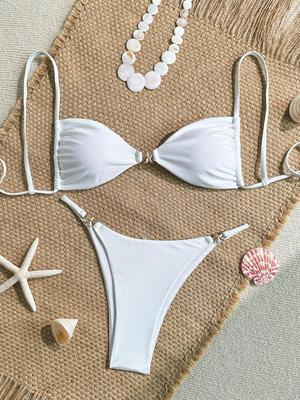 Женский бикини-стринги весеннего стиля - Треугольные чашки на тонких веревочках