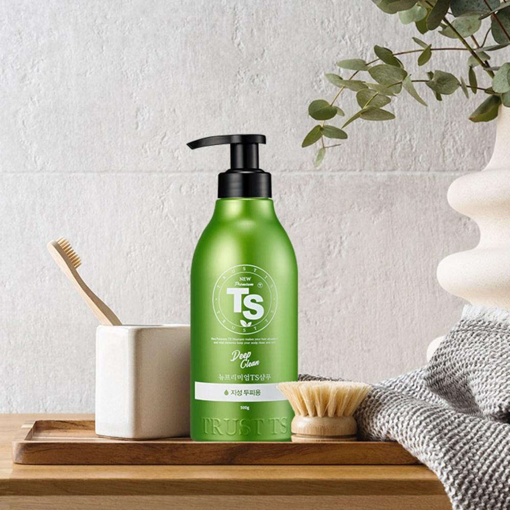 TS Новый шампунь премиум-класса для жирной кожи головы, аромат растительных эфирных масел, 500 г, 1 шт.