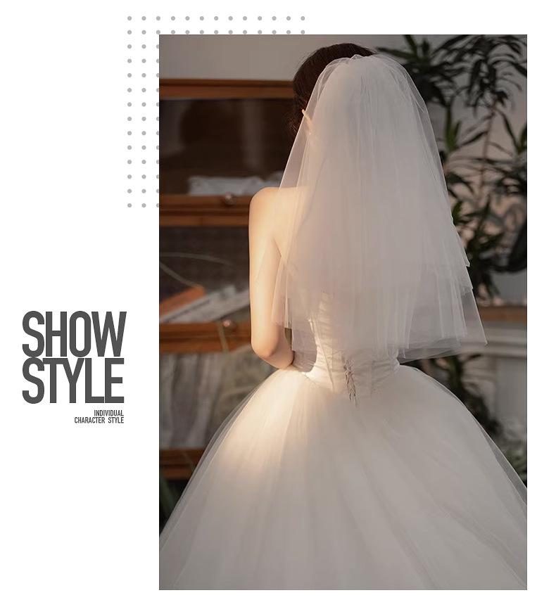 2025 Эфирная свадебная фата в корейском стиле - Простой и элегантный дизайн из тюля