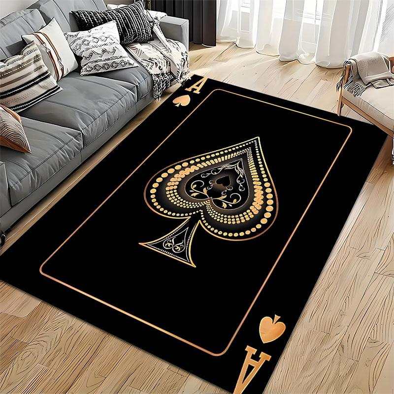Ace of Spades Card Design suitable as a non-slip mat for the living room or bedroom sofa