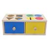 Color Shape Sorting Coin Box Toy Logical Thinking Fine Motor Skill Wooden Montessori Object