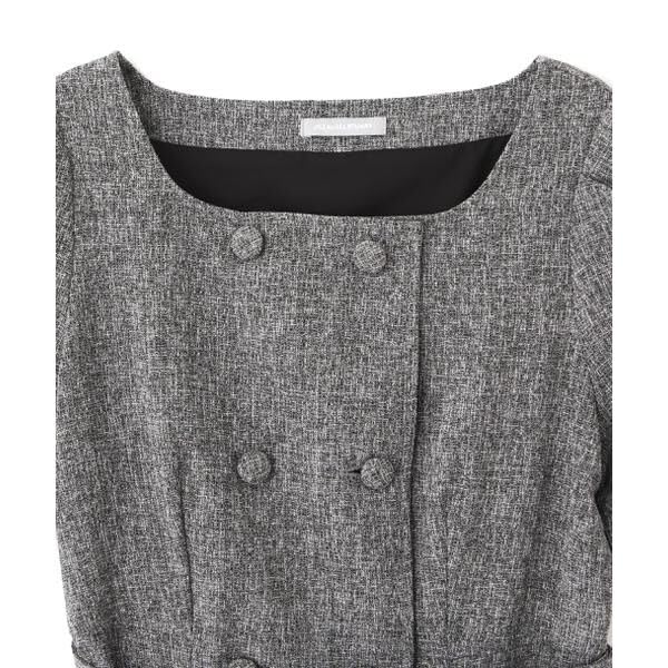 Женское мини-платье Jill by Jill Stuart из экрю твида двубортное