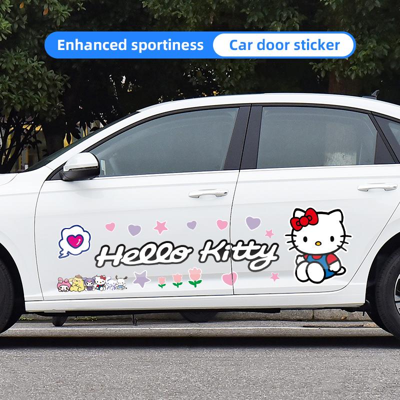 SKCW6 Sanrio Car Body Decoration Stickers Kawaii Cartoon Decal For Hyundai Volkswagen Toyota BMW Honda Jaguar Cadillac Alfa Romeo KIA