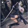 Аниме Nier Automata Косплей 9S Yorha 2B Косплей Костюм Мужской Женский Костюм Парик Маскировочный Костюм Плюс Размер Необычные Вечерние Черное Платье
