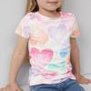 Children's Card Butterfly Cloud Print Tie Dye T-shirt Girls Fashion Soft Comfortable T-shirt