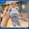 Delightful Candy Colored Plush Bear Keychain Cute Cartoon Pendant For Stylish Girls