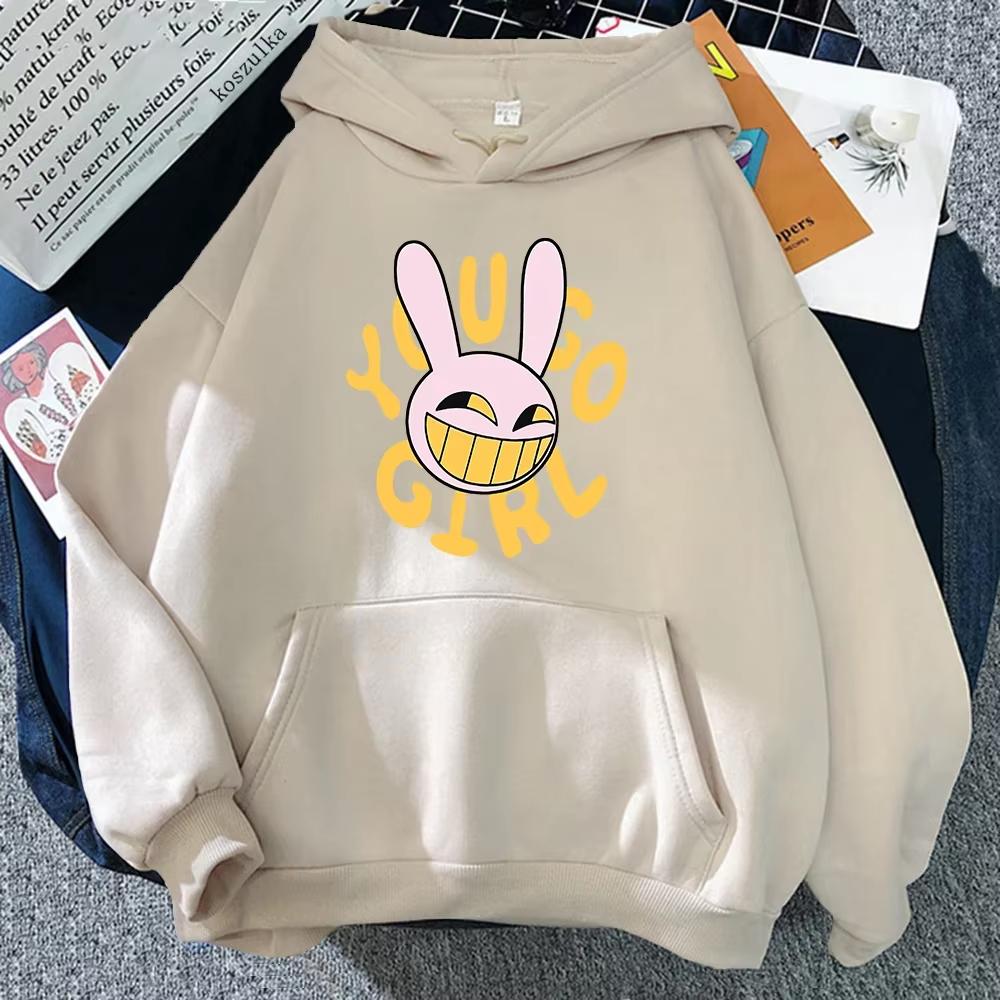 YOU GO GIRL Digital Circus Jax Hoodie Women Men Harajuku Funny Cute Rabbit Unisex Cartoon Pullover Streetwear Sweatshirt