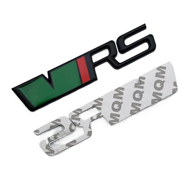 AHUQ1 3D Metal Silver Black VRS Logo Emblem Car Mudguard Badge Trunk Decal for Skoda Fabia Kodiaq MK2 MK3 A7 A5 Sticker