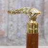 Трость из дерева и латуни – Золотая и белая латунная трость – 91,44 см