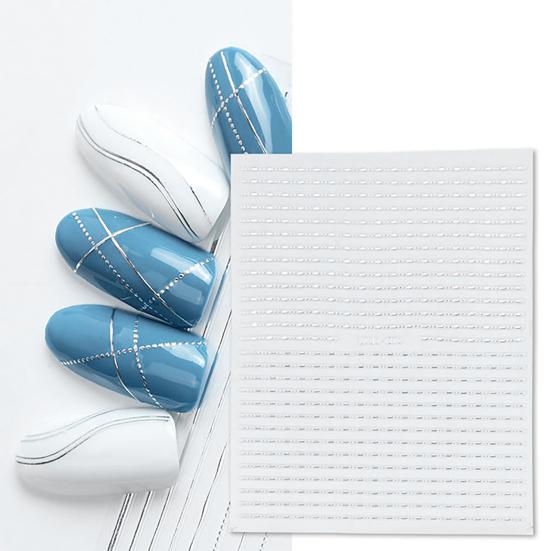 Украшение изысканное мастерство металлические наклейки для ногтей геометрические формы