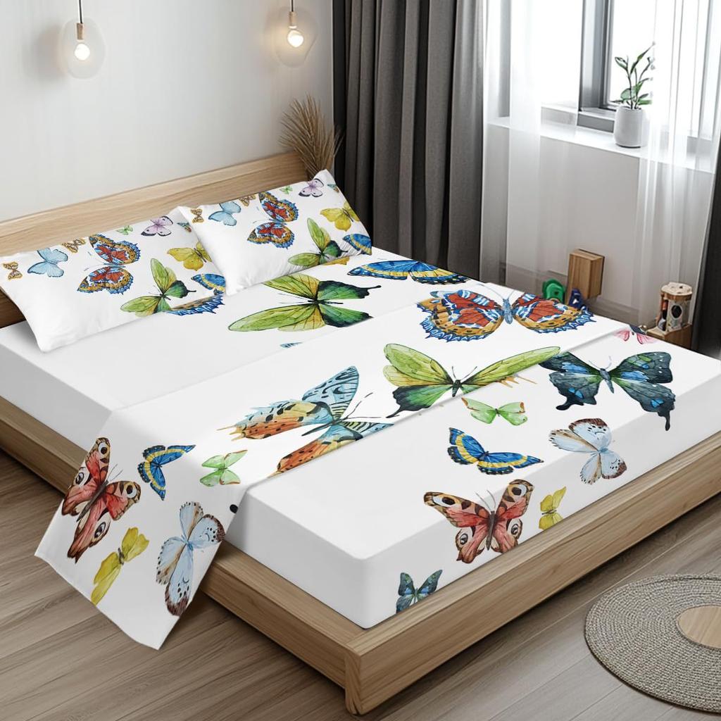 Богемный розовый узор Простыня Набор из четырех предметов Постельное белье Спальня Общежитие Постельная принадлежность Декор