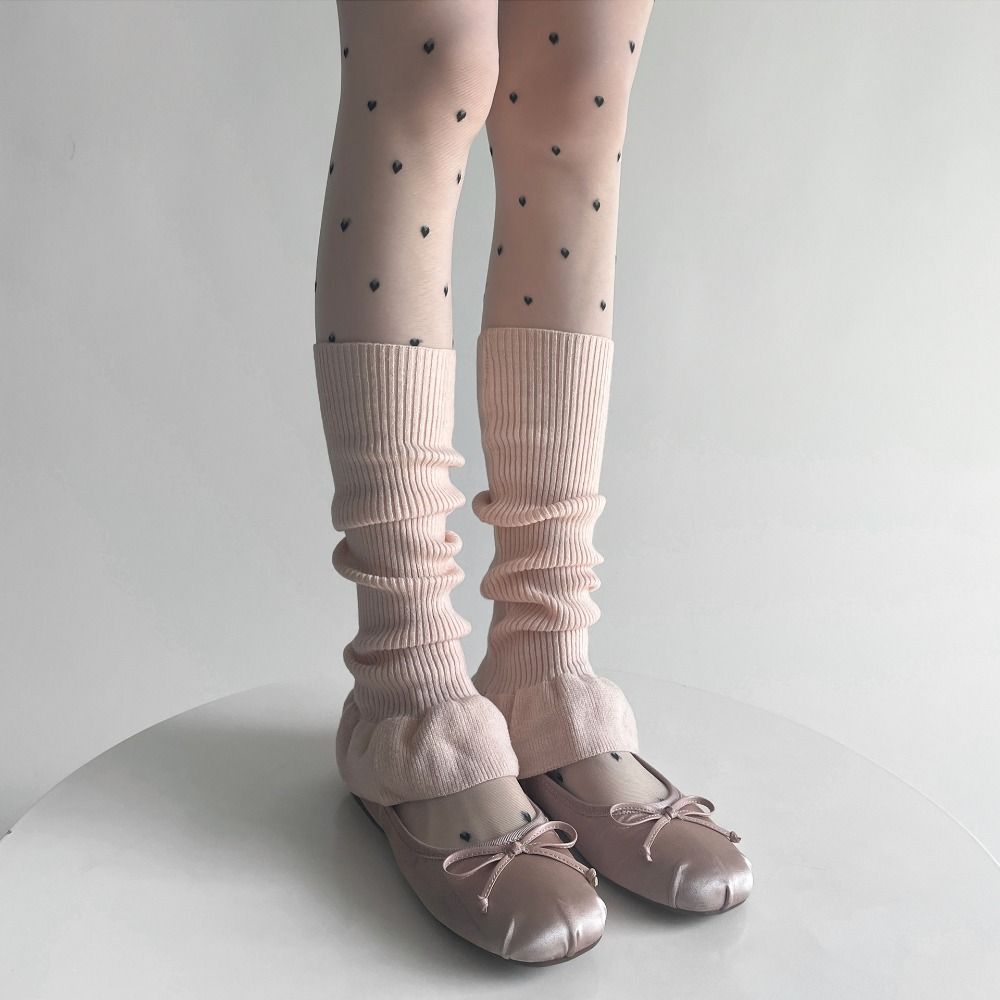 Ballet Style Knitted Foot Cover Y2K Women Leg Warmers Fashion Mid-tube Socks Girl