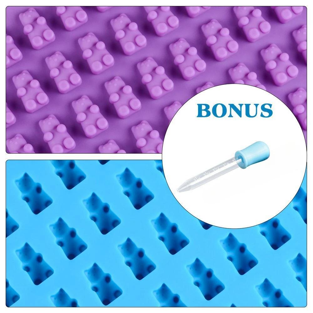 Формы для выпечки Reposteria Fudge 50-ячеечная конфета для самостоятельного изготовления инструментов для украшения торта, шоколадная форма для выпечки в виде капельницы для желейных мишек, силиконовая форма