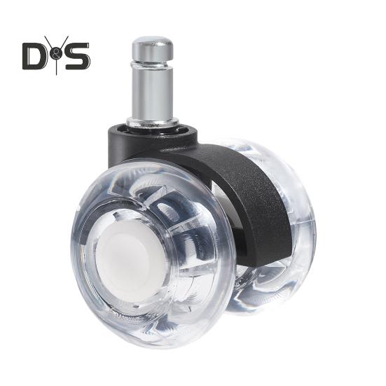 Колеса для офисного кресла Грузоподъемность 50 кг Простая установка Универсальная мебель Ролики для стульев Бесшумные запасные части для колес