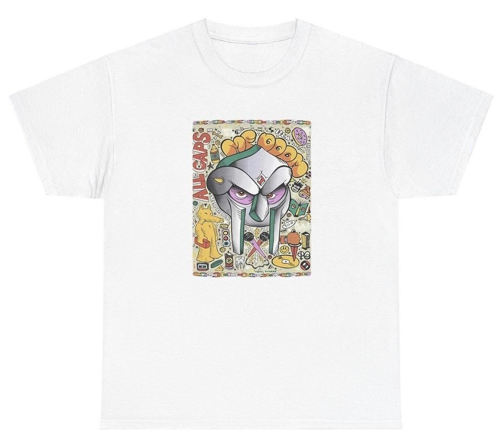 Футболка MF Doom Графика MF Doom 90-х Ретро Фигура Мерч Насосная крышка Подарок Футболка Унисекс