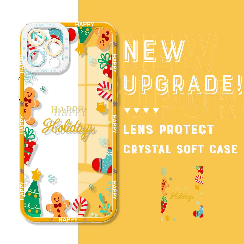 Shockproof Cartoon Pattern Soft Phone Case Full Cover Camera Transparent Protection Case for Huawei Honor iPhone Samsung Xiaomi Redmi OPPO Realme Vivo