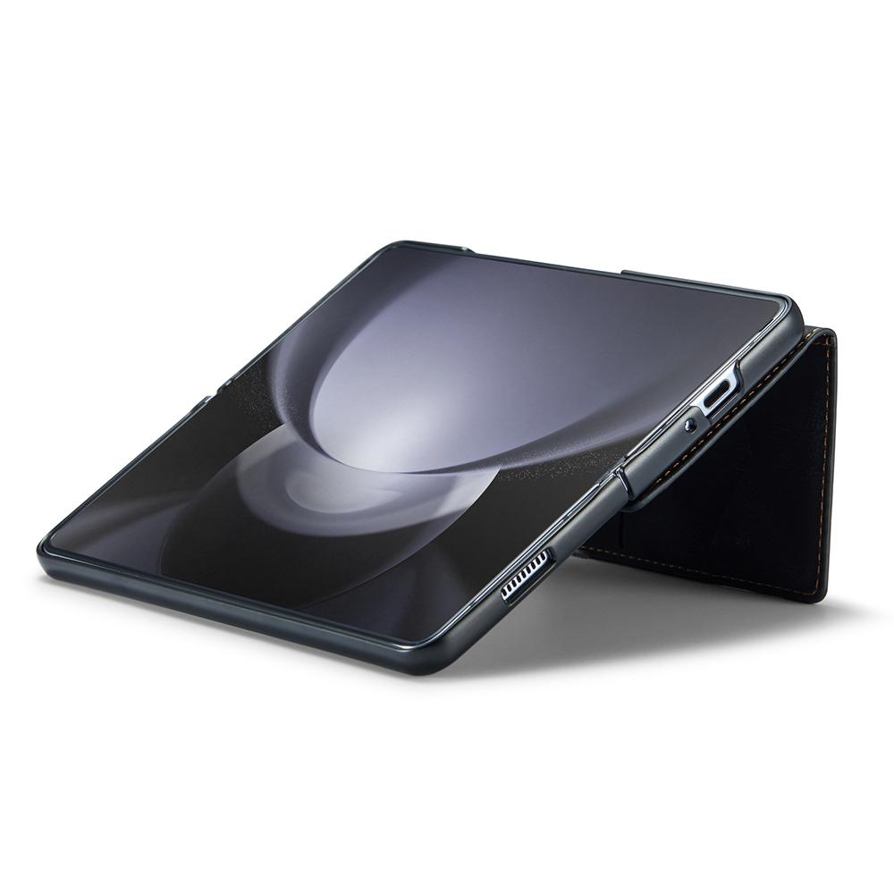 Чехол-кошелек с отделениями для карт из кожи+ПК для Samsung Galaxy Z Fold5 5G, складная крышка для телефона