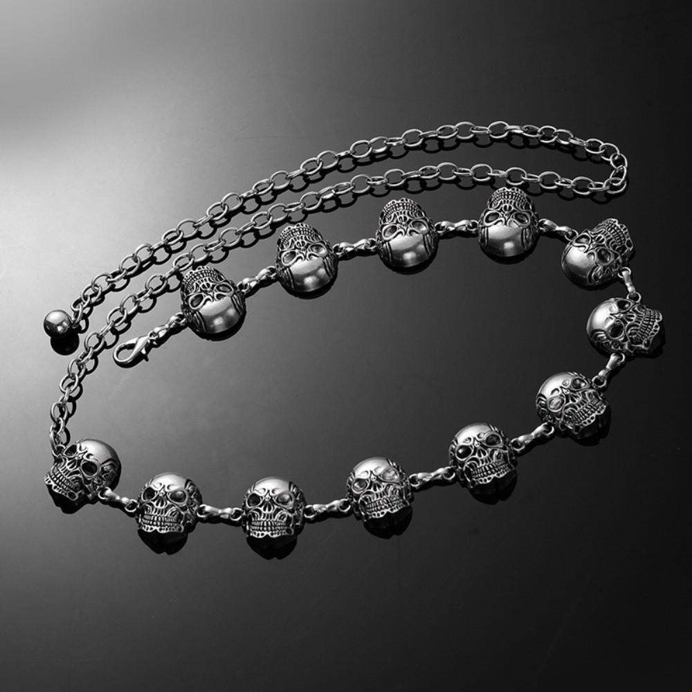Y2K Skull Waist Chain Punk Waistband Fashion Body Chain Girl