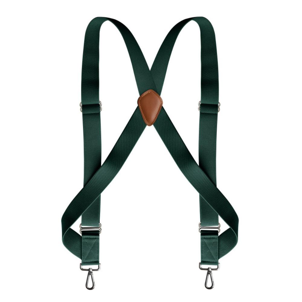 Retro Leather Suspenders Metal Clip Suspender Clip Simple Suspenders for Men Gift