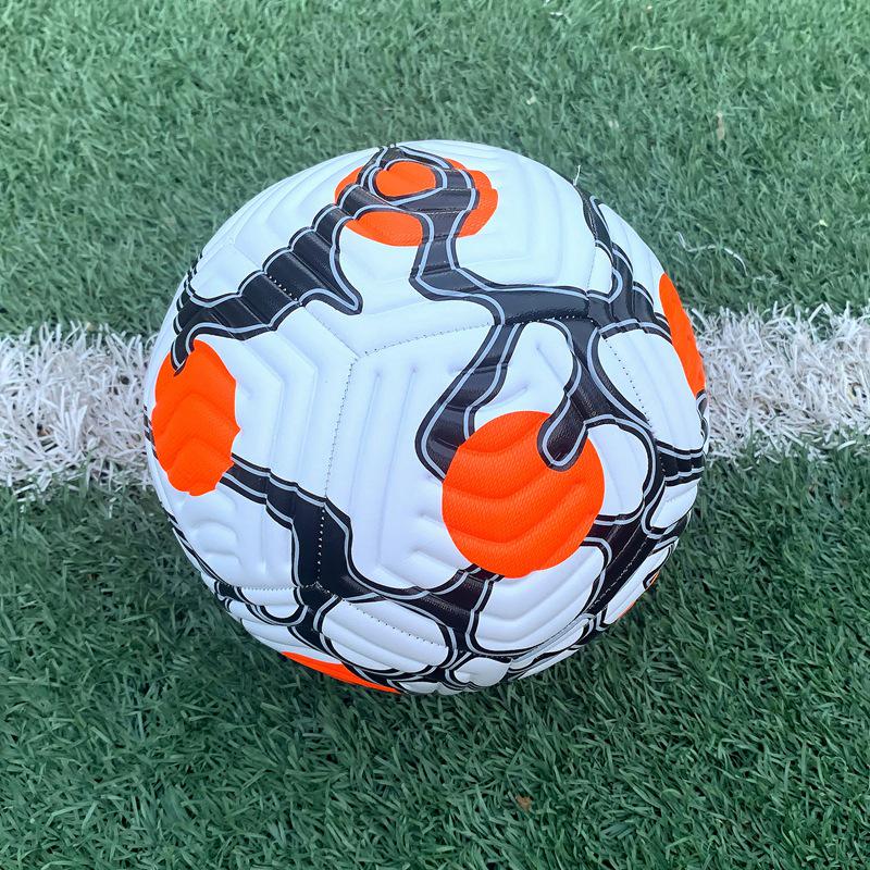 Premier League Size 5 Thickened Match Ball - Suitable for Champions League & World Cup, Machine-Sewn Football