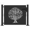 Garden Gate Black 110 x 105 cm Powder Coated Steel