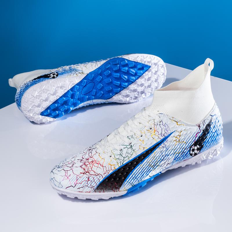 Football Shoes Men/Women's Football Boots Short -Nail High-top Socks Make Capital Outdoor Children Football Sneakers