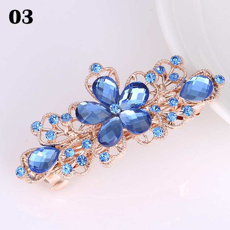 Women's Butterfly Rhinestone Crystal Hair Clip Barrette CDN