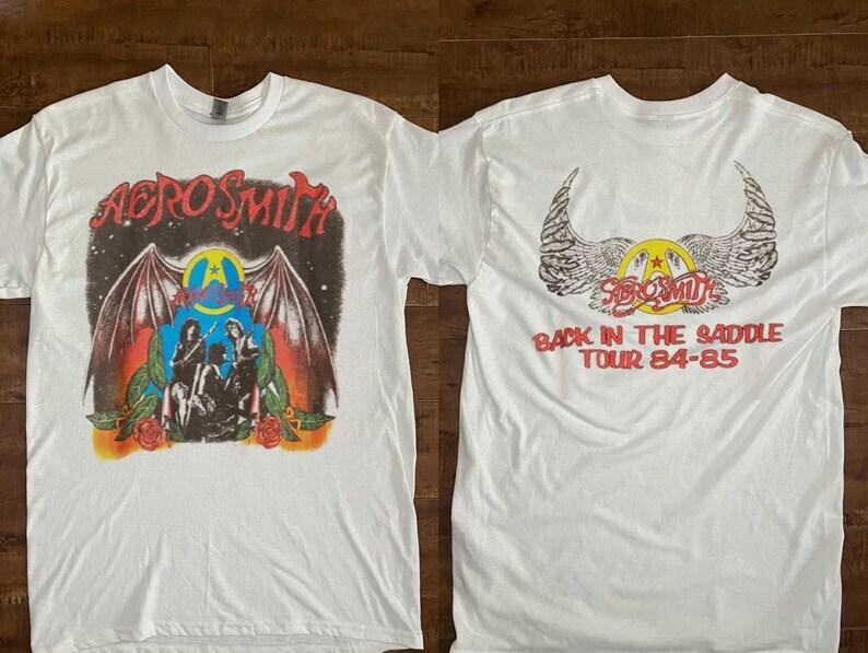 Aerosmith Back in the Saddle Tour 84-85 S-5XL VM6139 Унисекс Футболка