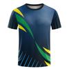 Mens Printed T-shirt Quick Drying And Sweat Absorbing Fitness Wear Womens Tennis Training Wear Badminton Wear Oversized Boys Top