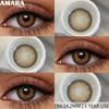 AMARA 1Pair Colored Contact Lenses WUSU Soft Lenses Beauty Lenses for Eye Dark Blue Color Contact Eye Cosmetics Yearly Use